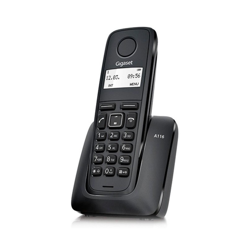 Telefon dect fara fir, ecran LCD, memorie 50 numere, alarma, negru - imagine 3